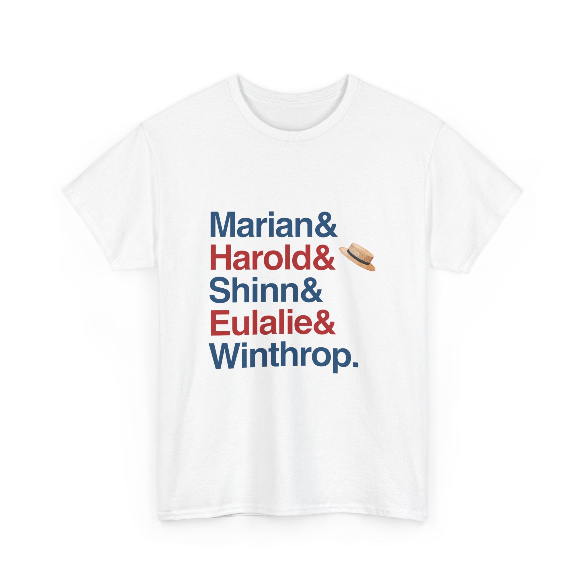 The Music Man T-Shirt - Harold Hill, Marian Paroo Names List Tee | Seventy-Six Trombones Broadway Musical Gift