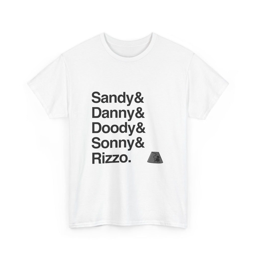 Grease T-Shirt - Danny Zuko, Sandy Names List Tee | Summer Nights Broadway Musical Gift, 50s Nostalgia Fan