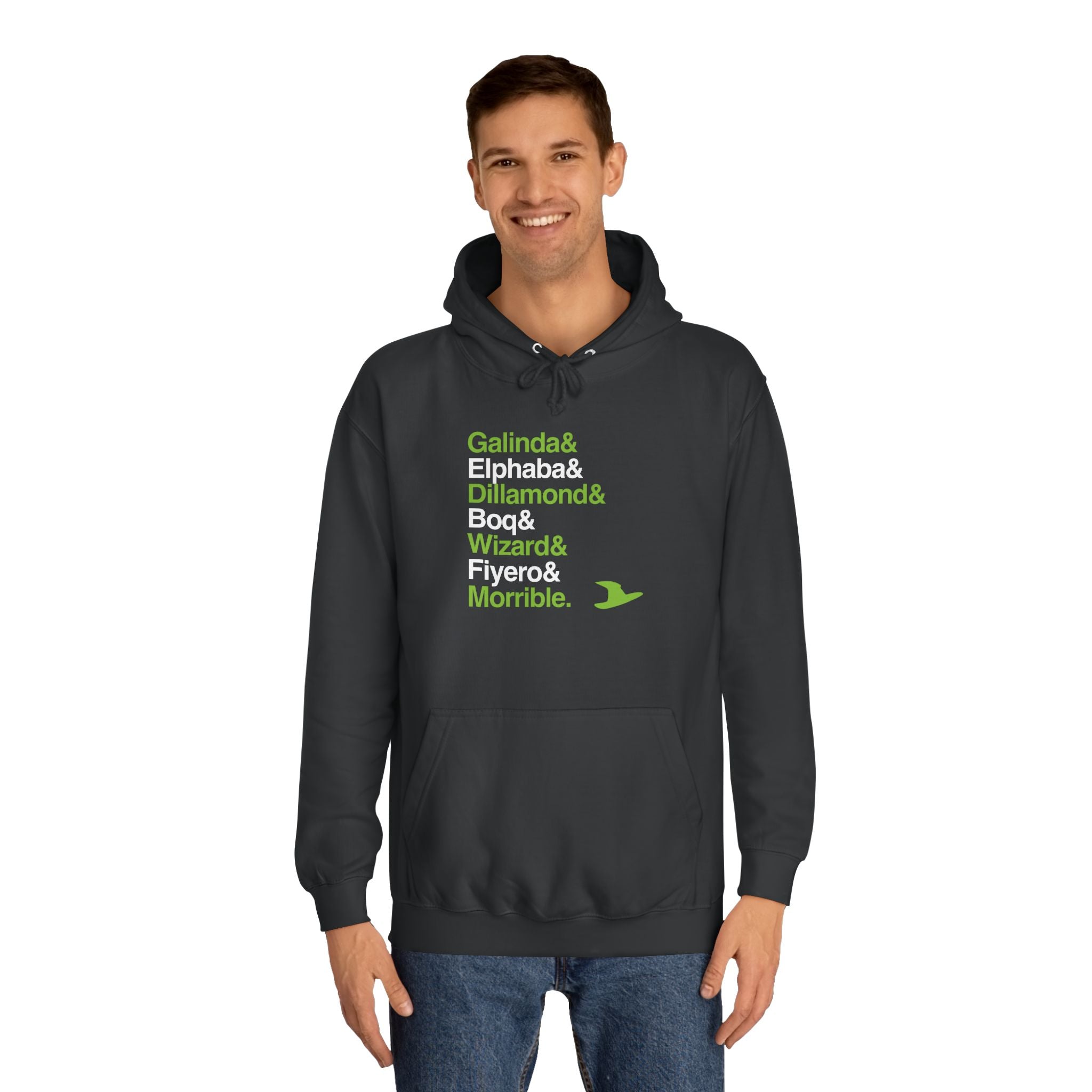 Wicked Broadway Hoodie - Elphaba, Glinda Names List Apparel | Defying Gravity Musical Gift (Unisex)