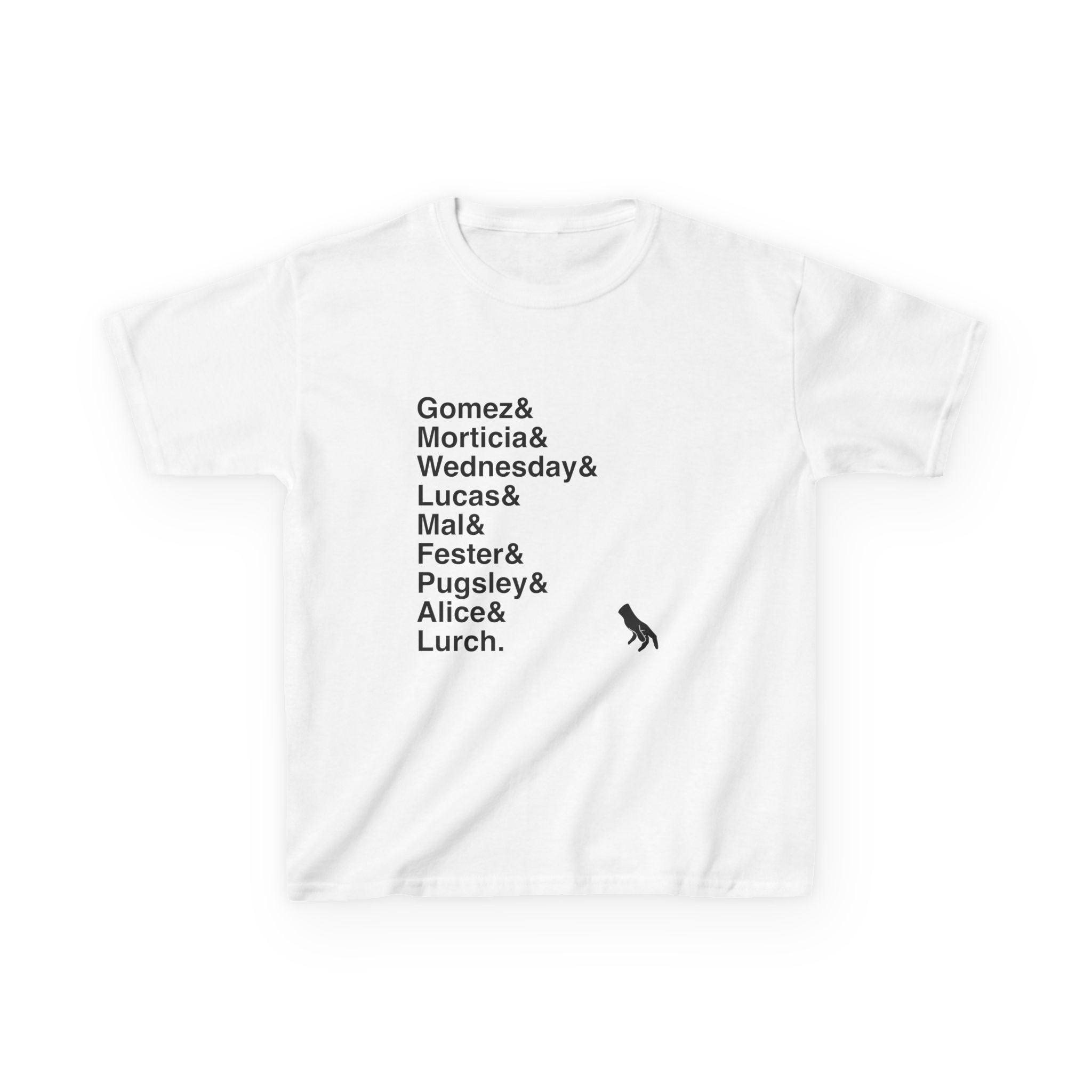 KIDS The Addams Family Musical T-Shirt - Names List Tee | Broadway Gift, Wednesday, Morticia, Gomez, Theatre Fan Apparel