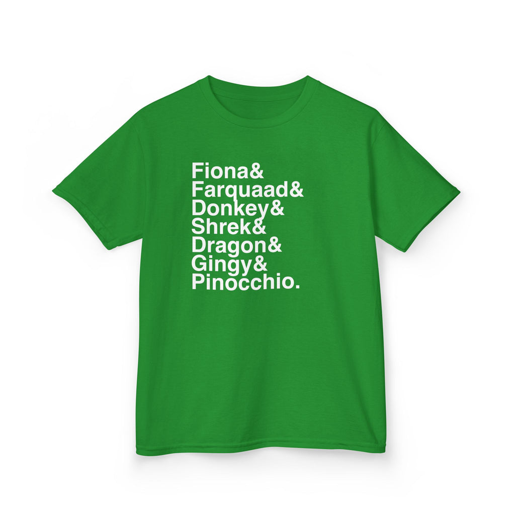KIDS Shrek the Musical T-Shirt - Donkey, Princess Fiona, Farquaad Names List Tee | Broadway Musical Gift, I'm a Believer