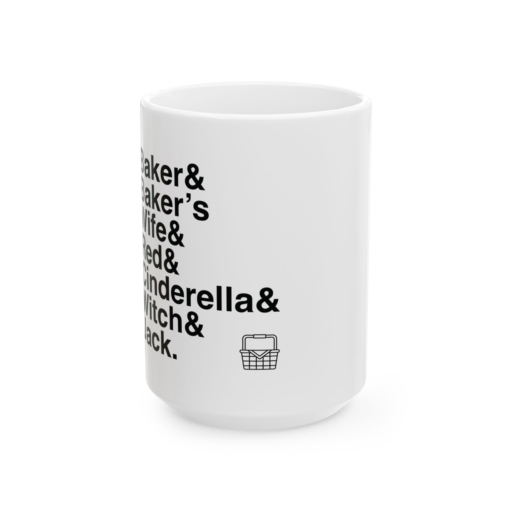 Into the Woods Mug - Sondheim Musical Names List Coffee Mug | Witch, Baker, Cinderella Theatre Gift, 11oz/15oz