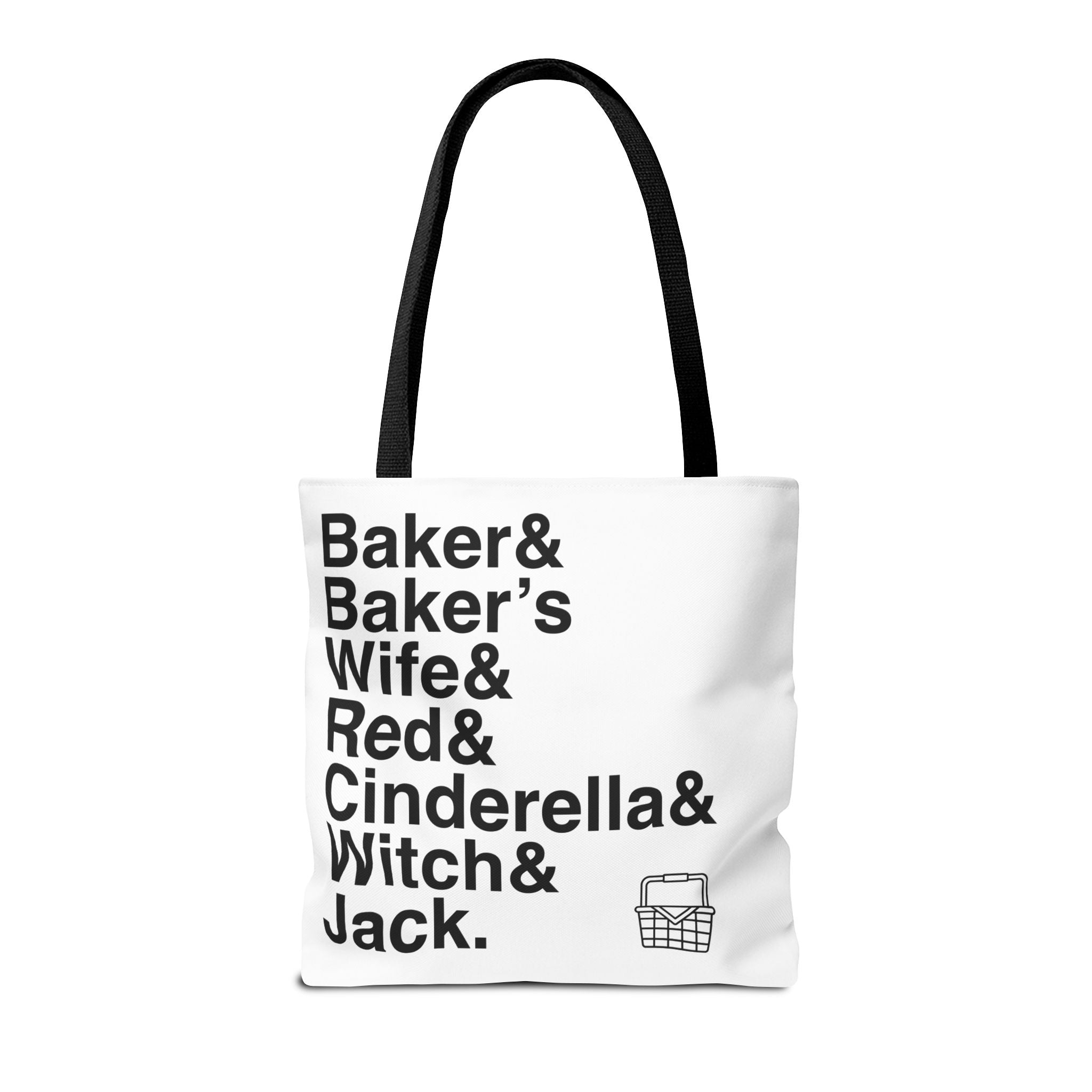 Into the Woods Tote Bag - Sondheim Musical Names List Bag | Baker, Witch, Giant Broadway Gift, Durable Canvas