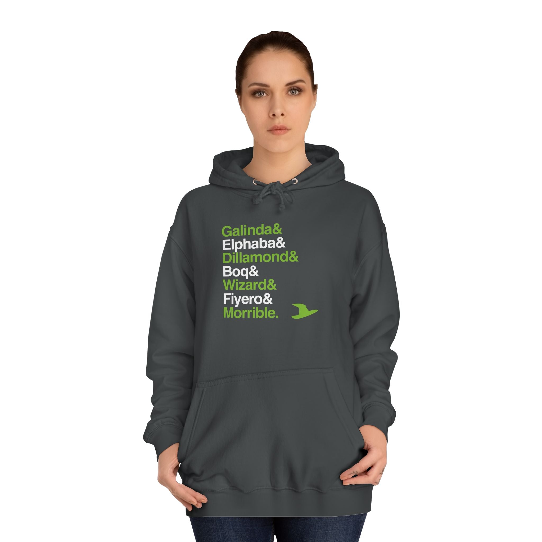 Wicked Broadway Hoodie - Elphaba, Glinda Names List Apparel | Defying Gravity Musical Gift (Unisex)