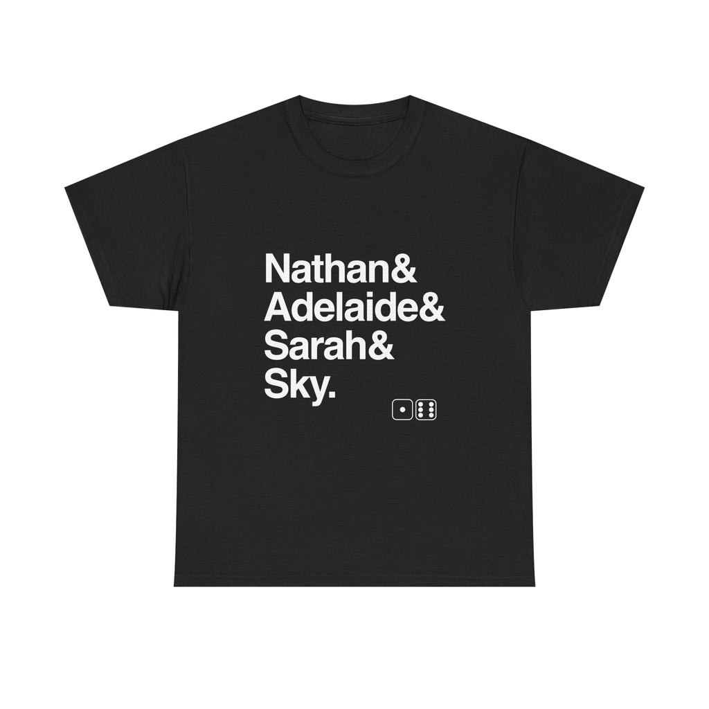 Guys and Dolls T-Shirt - Sky Masterson, Sarah Brown Names List Tee | Runyonland Broadway Musical Gift, Sit Down You're Rockin'