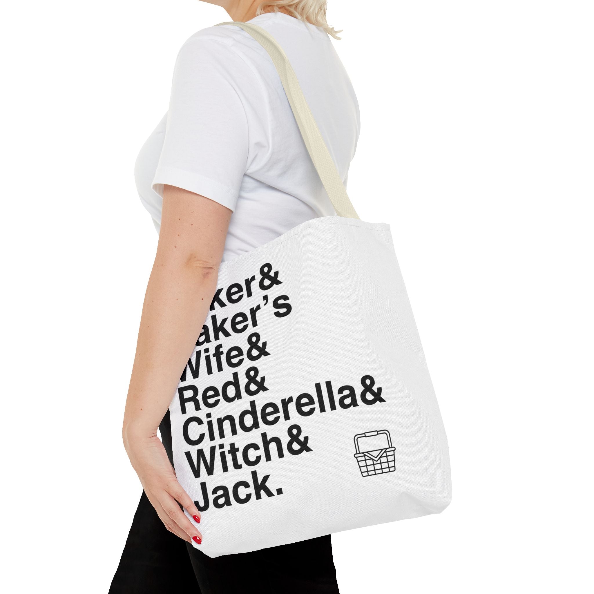 Into the Woods Tote Bag - Sondheim Musical Names List Bag | Baker, Witch, Giant Broadway Gift, Durable Canvas