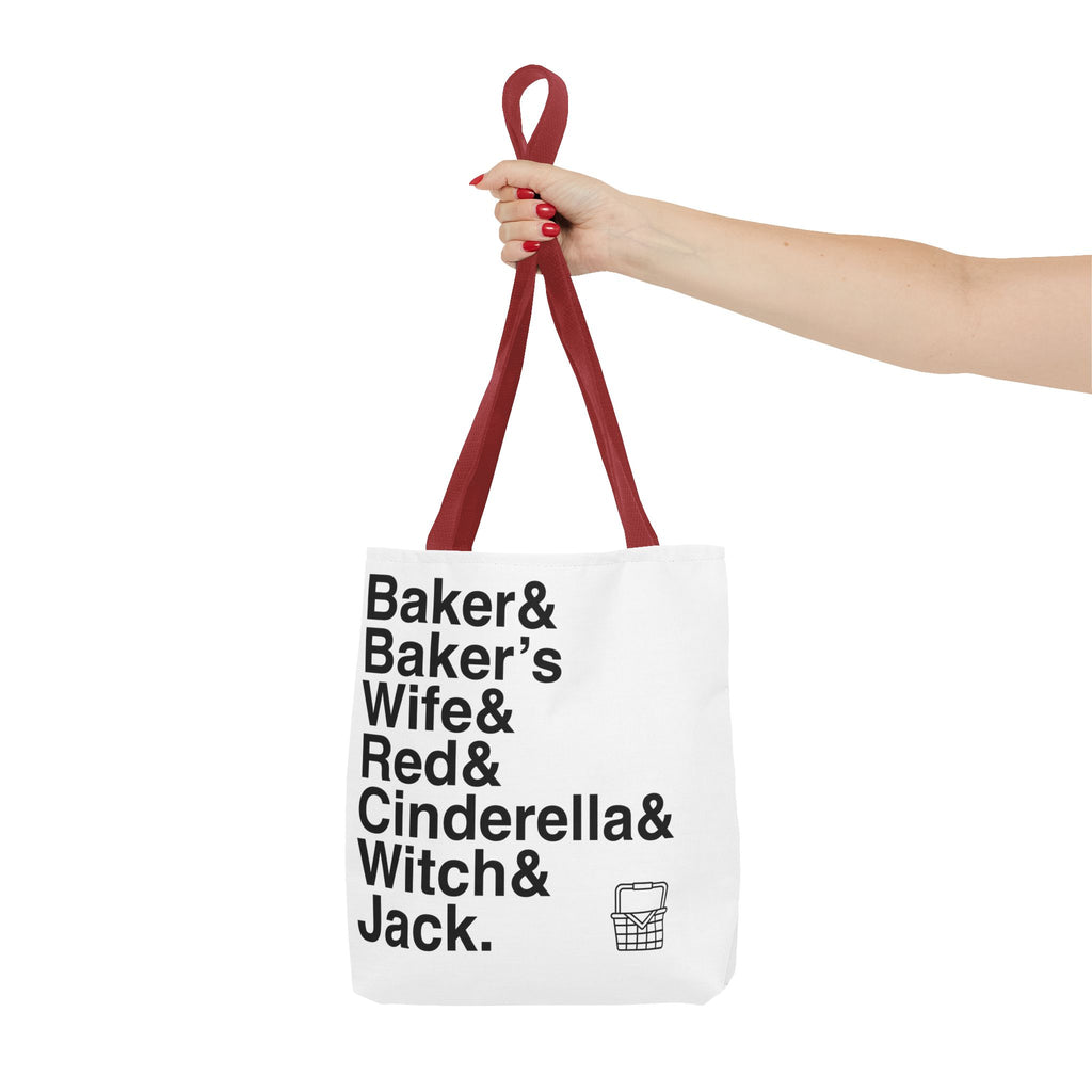 Into the Woods Tote Bag - Sondheim Musical Names List Bag | Baker, Witch, Giant Broadway Gift, Durable Canvas