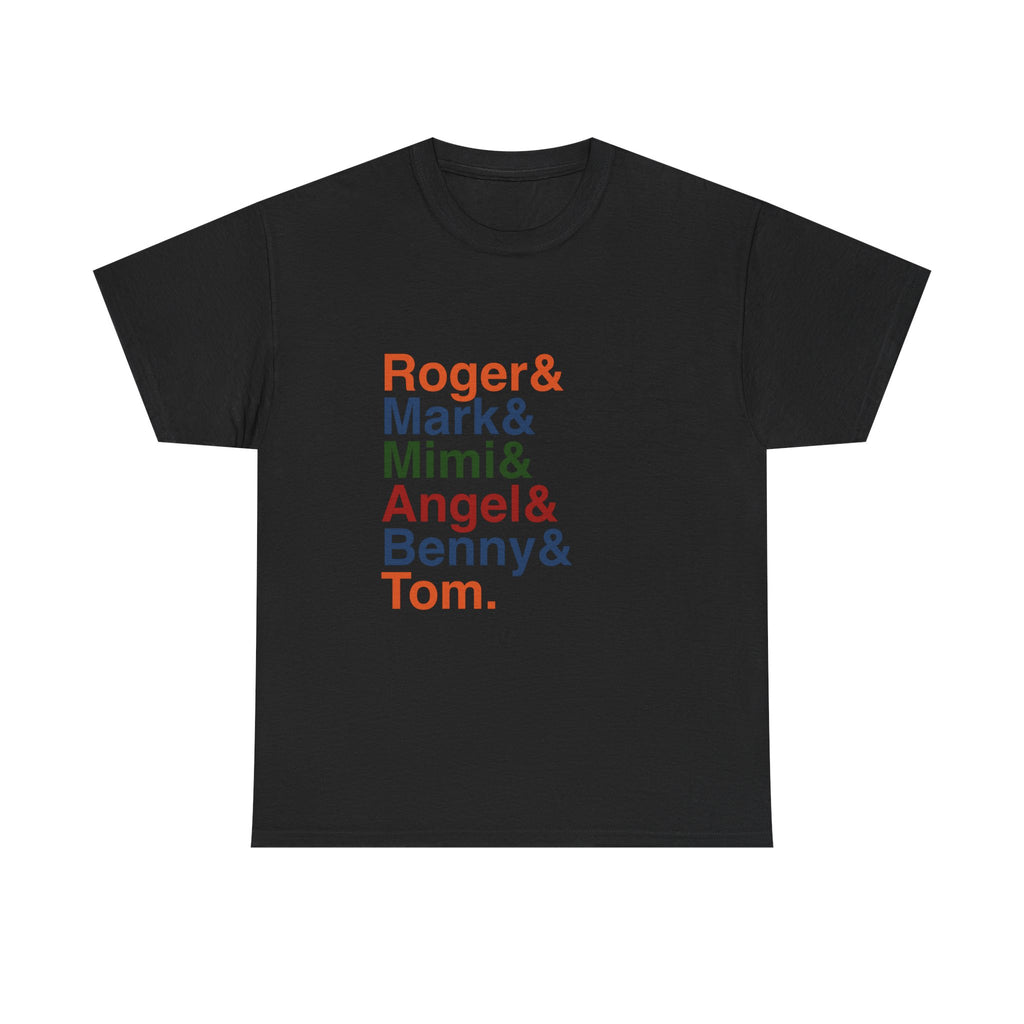 Rent T-Shirt - Seasons of Love Names List Tee | Mark, Mimi, Angel, Jonathan Larson Broadway Musical Gift