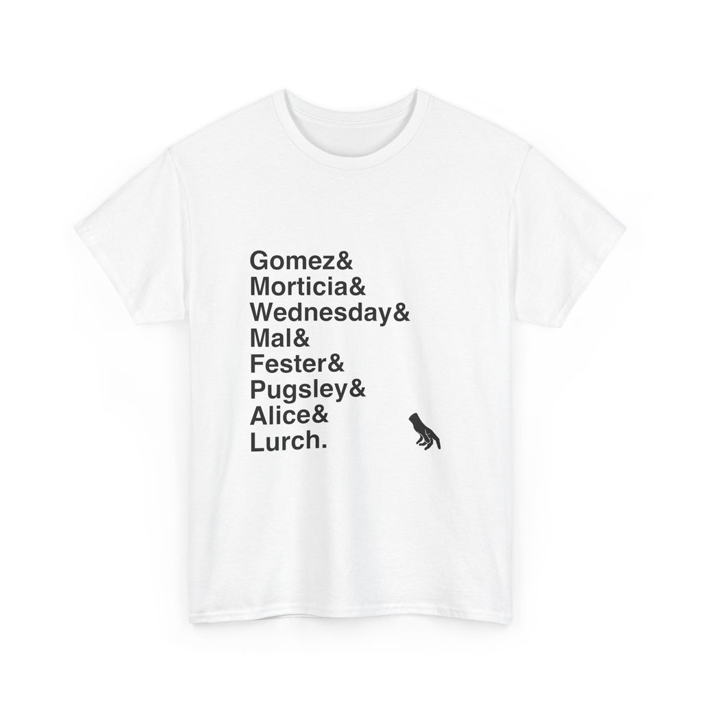 The Addams Family Musical T-Shirt - Names List Tee | Broadway Gift, Wednesday, Morticia, Gomez, Theatre Fan Apparel