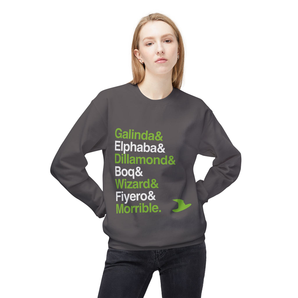 Wicked Broadway Hoodie - Elphaba, Glinda Names List Apparel | Defying Gravity Musical Gift (Unisex)