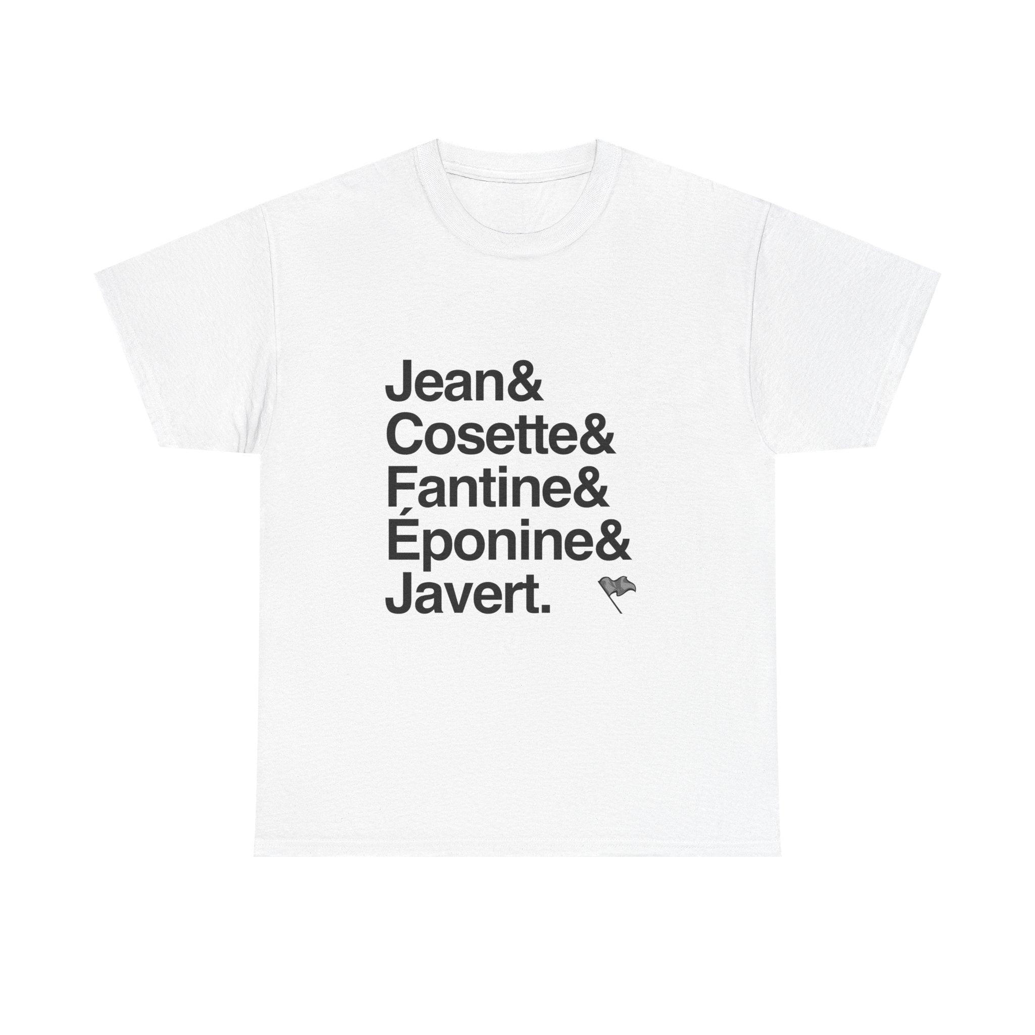 Les Misérables T-Shirt - Jean Valjean, Javert, Fantine Names List Tee | I Dreamed a Dream Broadway Musical Gift, Theatre Fan