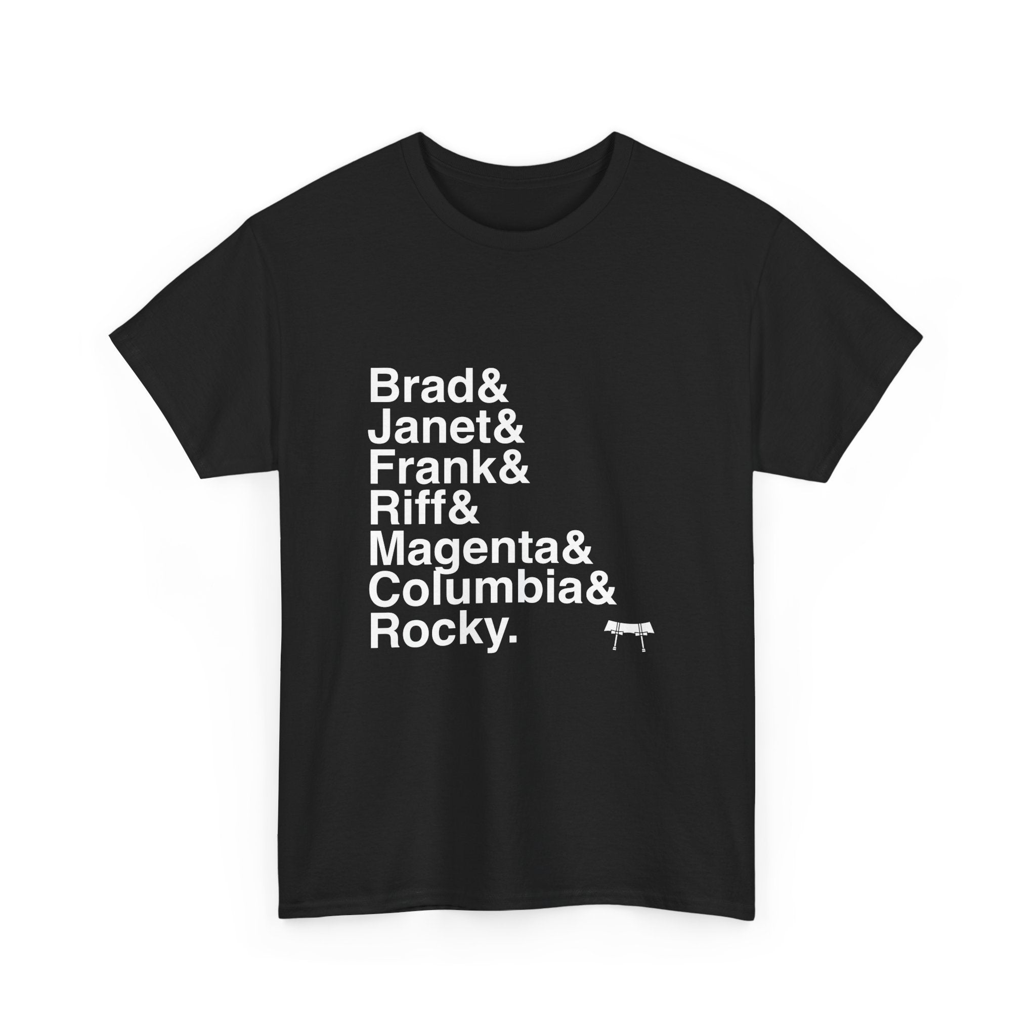 Rocky Horror T-Shirt - Frank-N-Furter, Time Warp Names List Tee | Cult Classic Musical Gift, Janet & Brad Fan Apparel