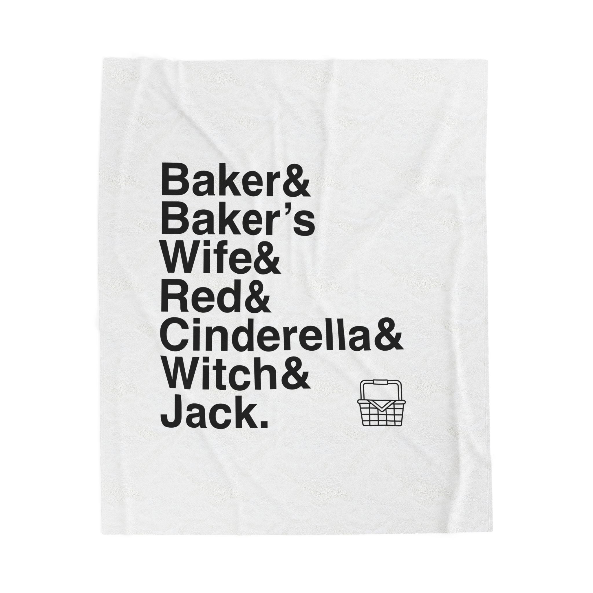 Into the Woods Blanket - Sondheim Musical Names List Throw | Cozy Fairy Tale Gift, Witch, Baker Home Decor