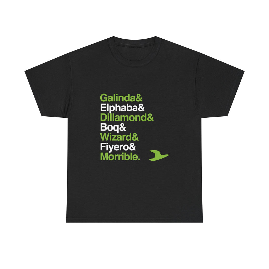 Wicked T-Shirt - Elphaba, Glinda, Defying Gravity Names List Tee | Broadway Musical Gift, Popular Witch Fan Apparel