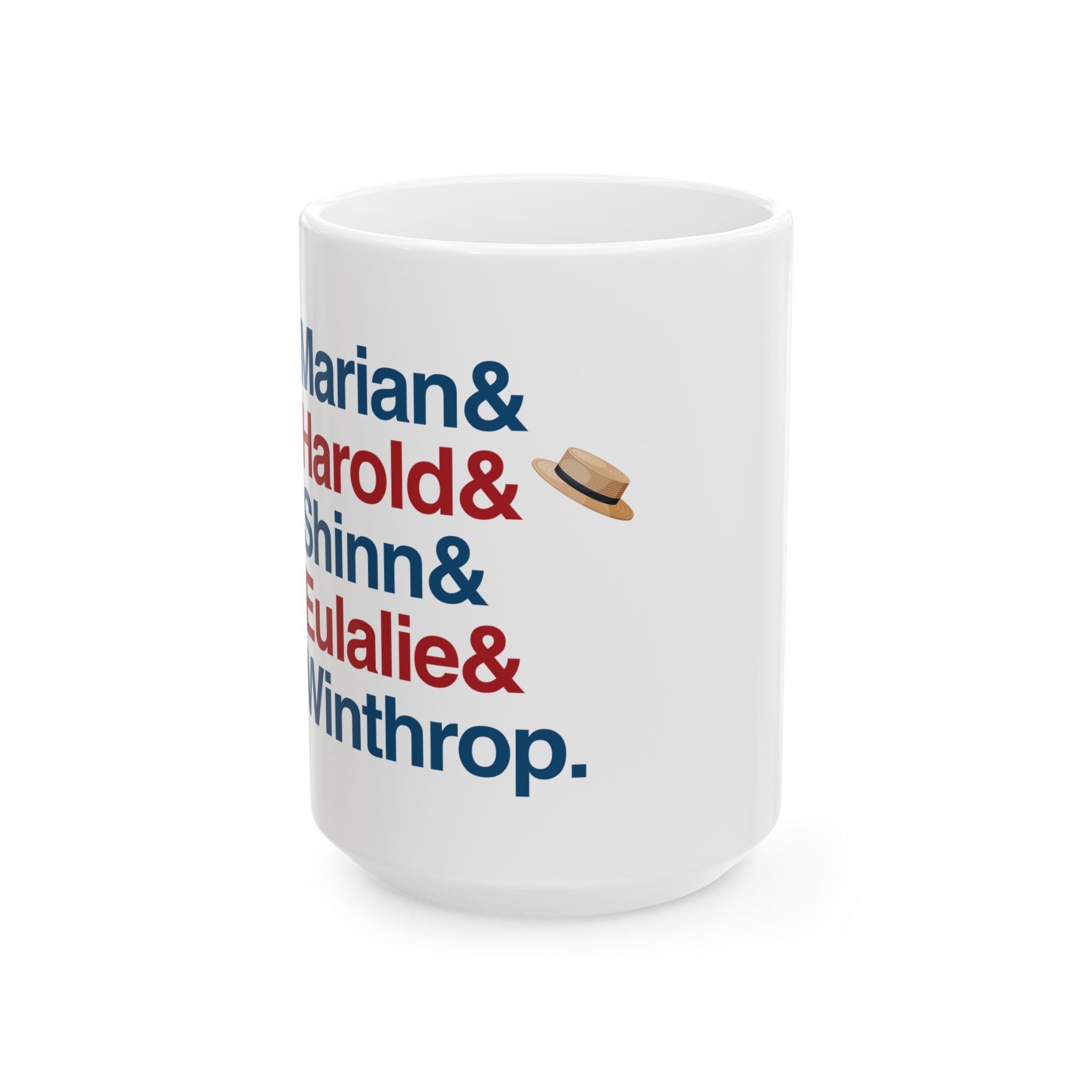 The Music Man Mug - Harold Hill, Marian Paroo Names List Coffee Mug | Seventy-Six Trombones Theatre Gift, 11oz/15oz