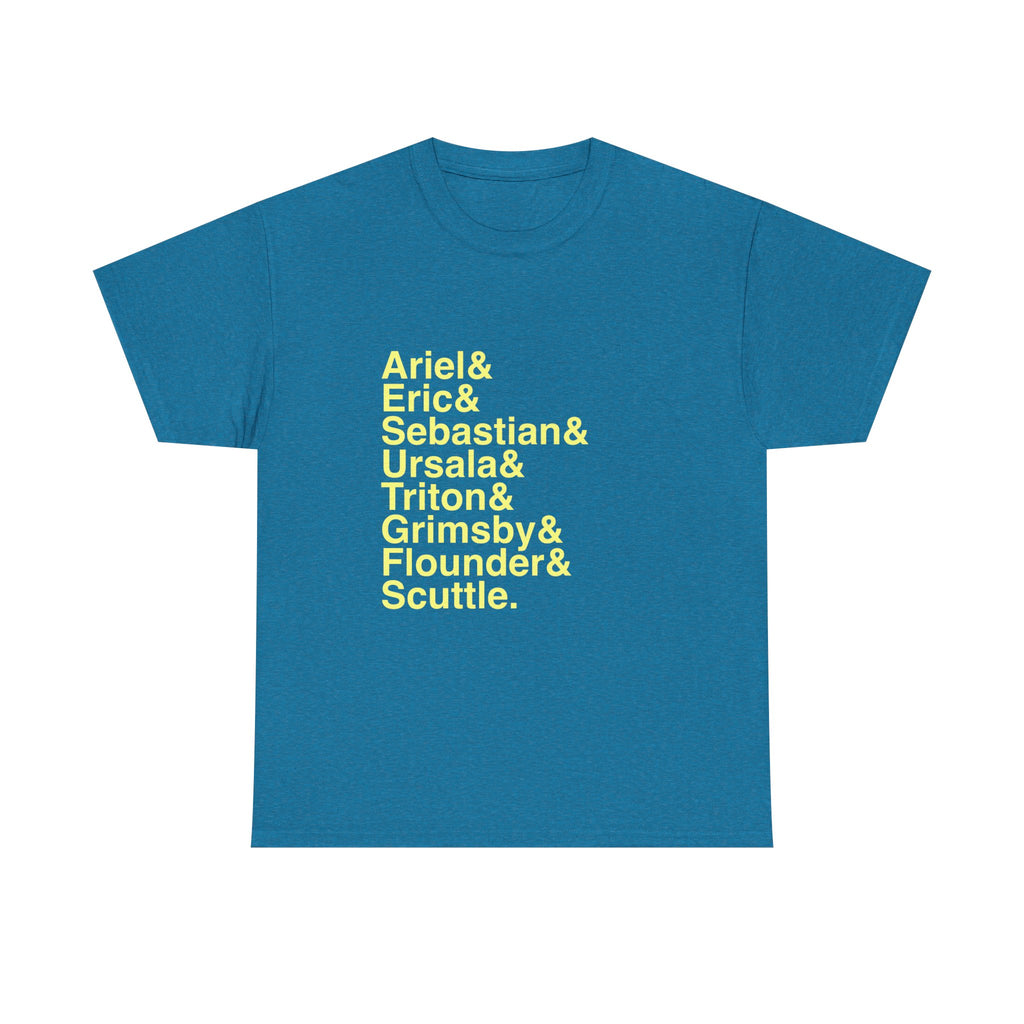 The Little Mermaid T-Shirt - Ariel, Ursula, Sebastian Names List Tee | Disney Broadway Musical Gift, Part of Your World