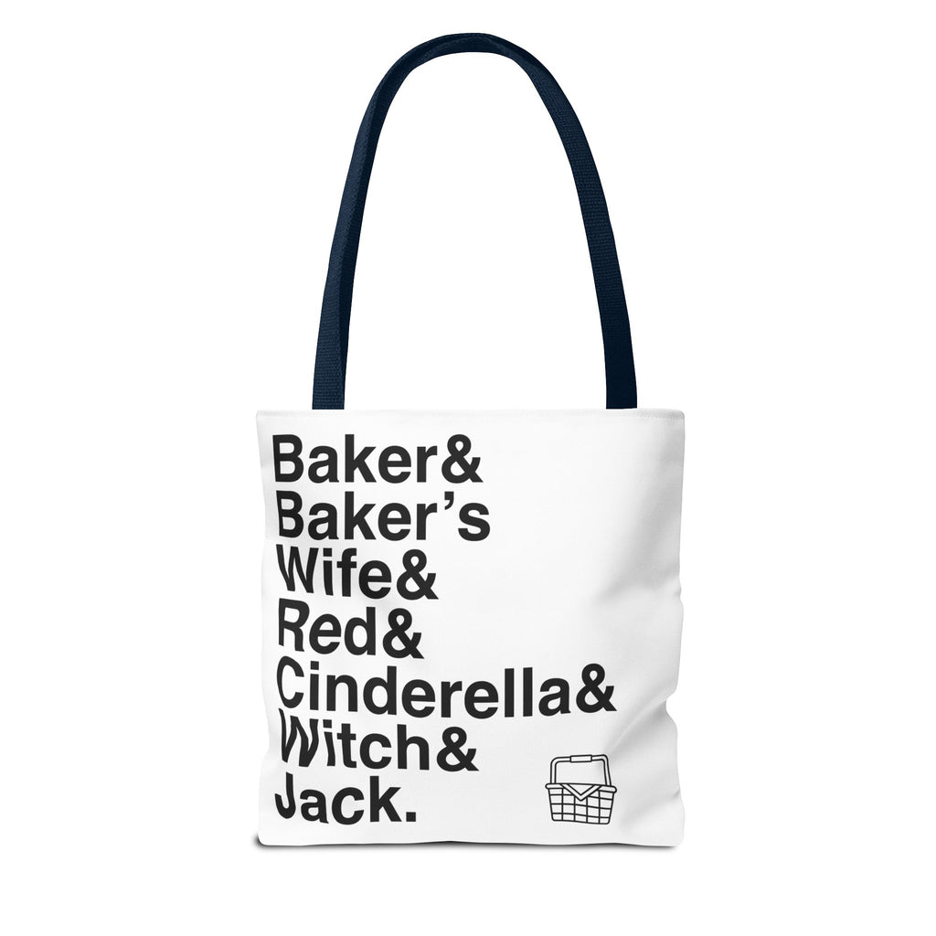 Into the Woods Tote Bag - Sondheim Musical Names List Bag | Baker, Witch, Giant Broadway Gift, Durable Canvas