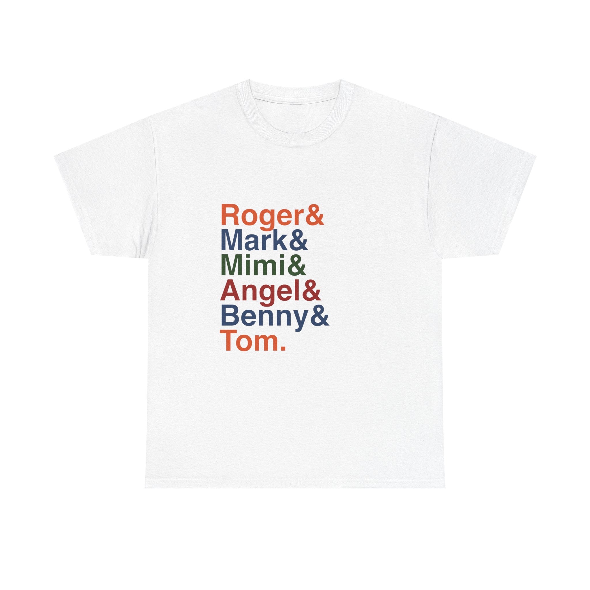 Rent T-Shirt - Seasons of Love Names List Tee | Mark, Mimi, Angel, Jonathan Larson Broadway Musical Gift