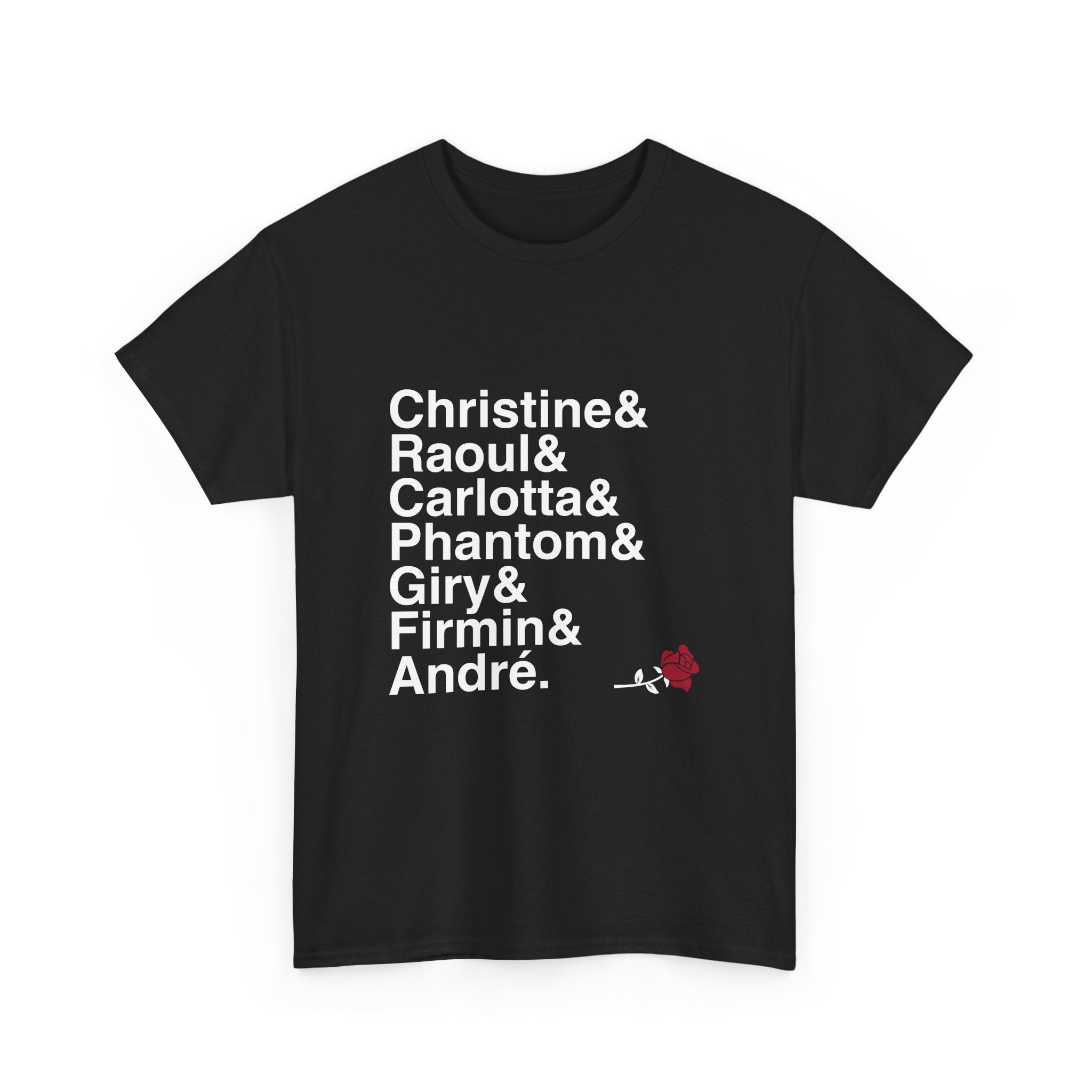 Phantom of the Opera T-Shirt - Christine, Music of the Night Names List Tee | Andrew Lloyd Webber Musical Gift