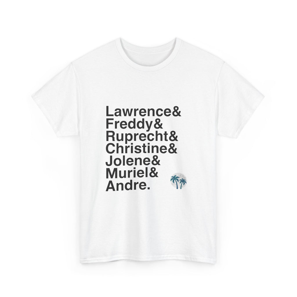 Dirty Rotten Scoundrels T-Shirt - Lawrence, Freddy Names List Tee | French Riviera Broadway Musical Comedy Gift