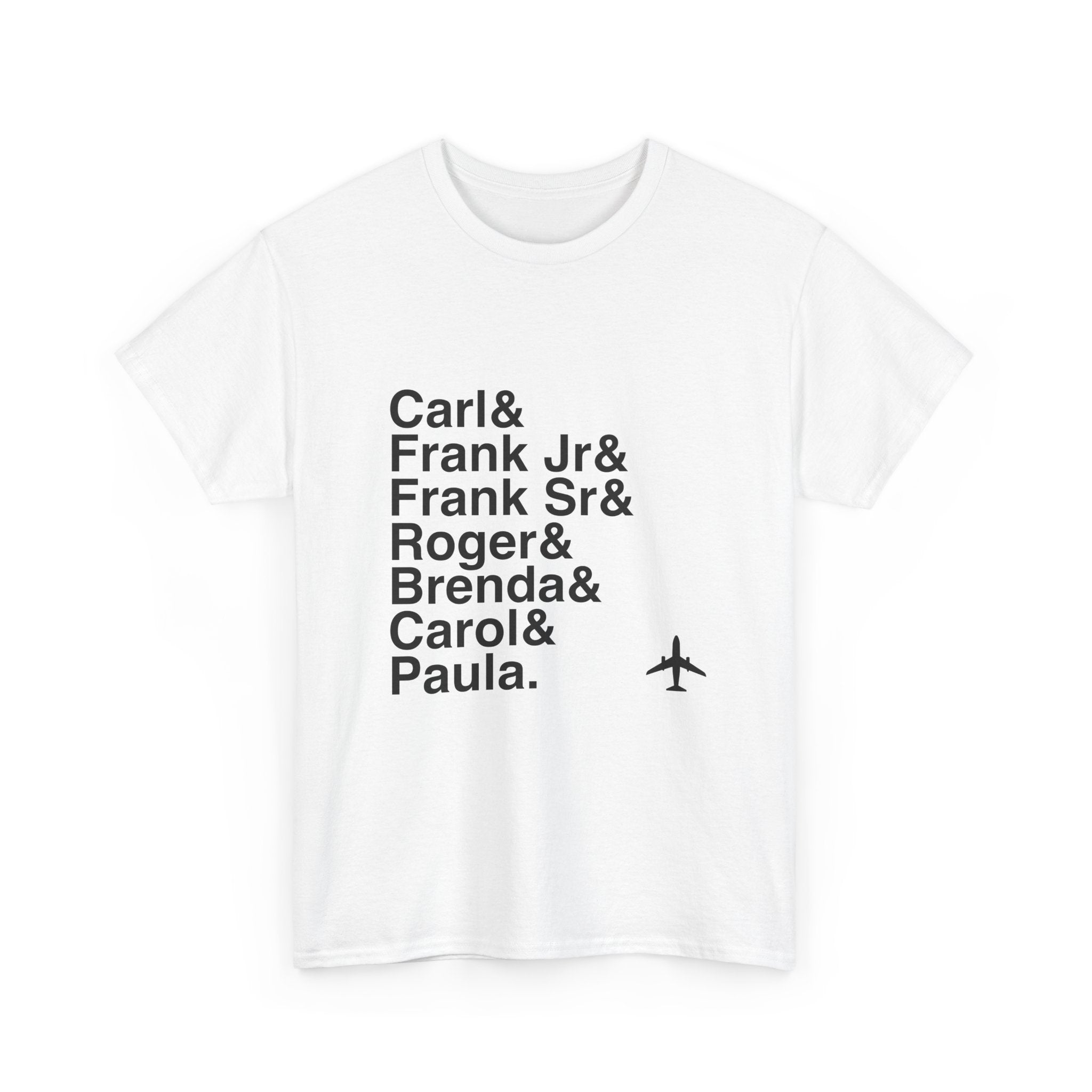 Catch Me If You Can T-Shirt - Frank Abagnale Jr, Carl Hanratty Names List Tee | Live in Living Color, Broadway Musical Gift