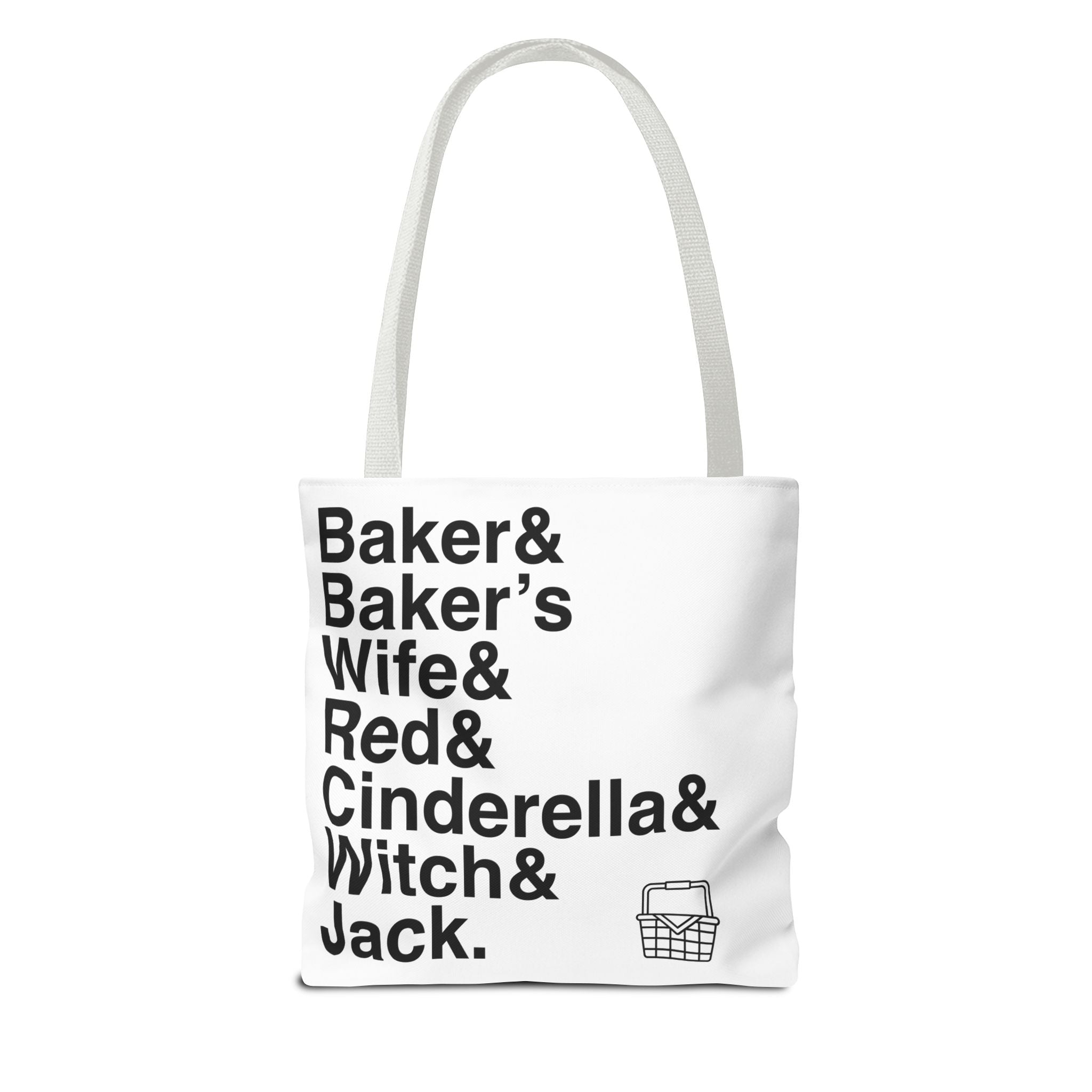 Into the Woods Tote Bag - Sondheim Musical Names List Bag | Baker, Witch, Giant Broadway Gift, Durable Canvas