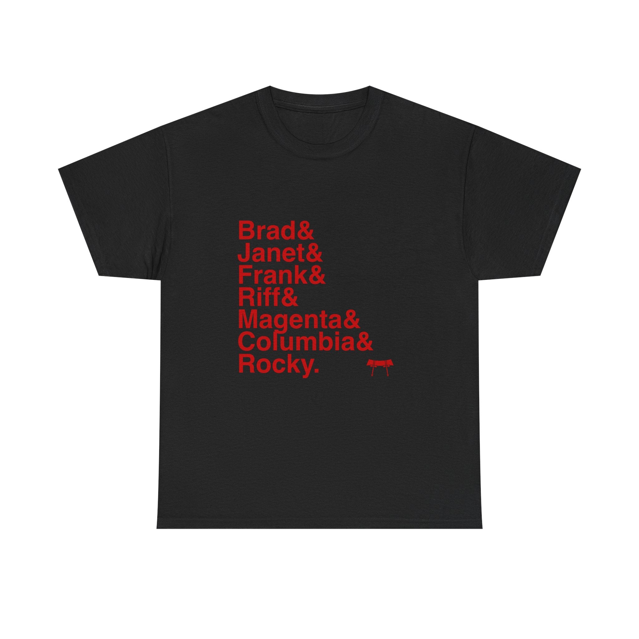 Rocky Horror T-Shirt - Frank-N-Furter, Time Warp Names List Tee | Cult Classic Musical Gift, Janet & Brad Fan Apparel