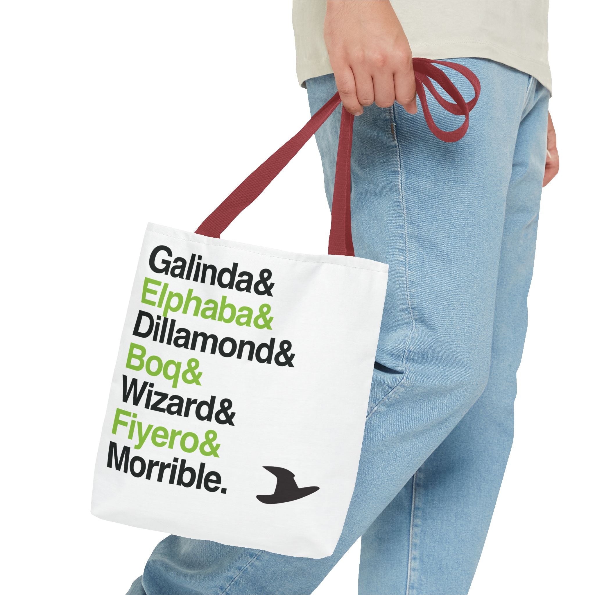 Wicked Tote Bag - Elphaba, Glinda Names List Bag | Defying Gravity Broadway Musical Gift, Durable Canvas