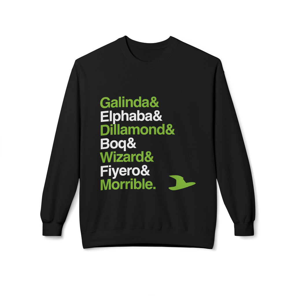 Wicked Broadway Hoodie - Elphaba, Glinda Names List Apparel | Defying Gravity Musical Gift (Unisex)