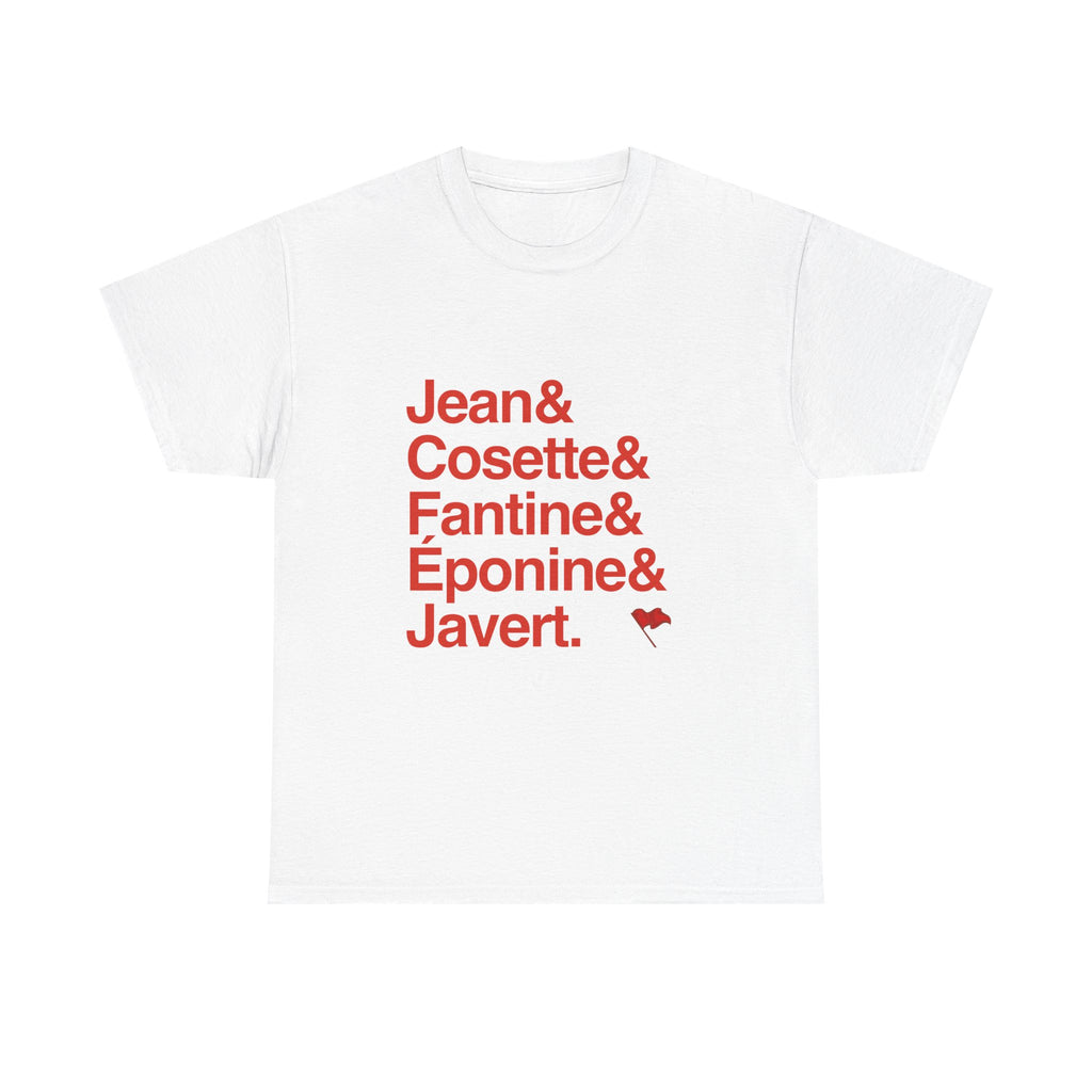 Les Misérables T-Shirt - Jean Valjean, Javert, Fantine Names List Tee | I Dreamed a Dream Broadway Musical Gift, Theatre Fan