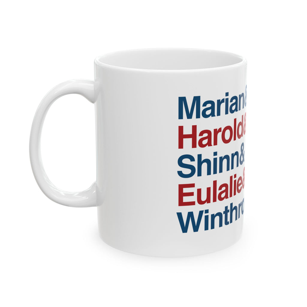 The Music Man Mug - Harold Hill, Marian Paroo Names List Coffee Mug | Seventy-Six Trombones Theatre Gift, 11oz/15oz