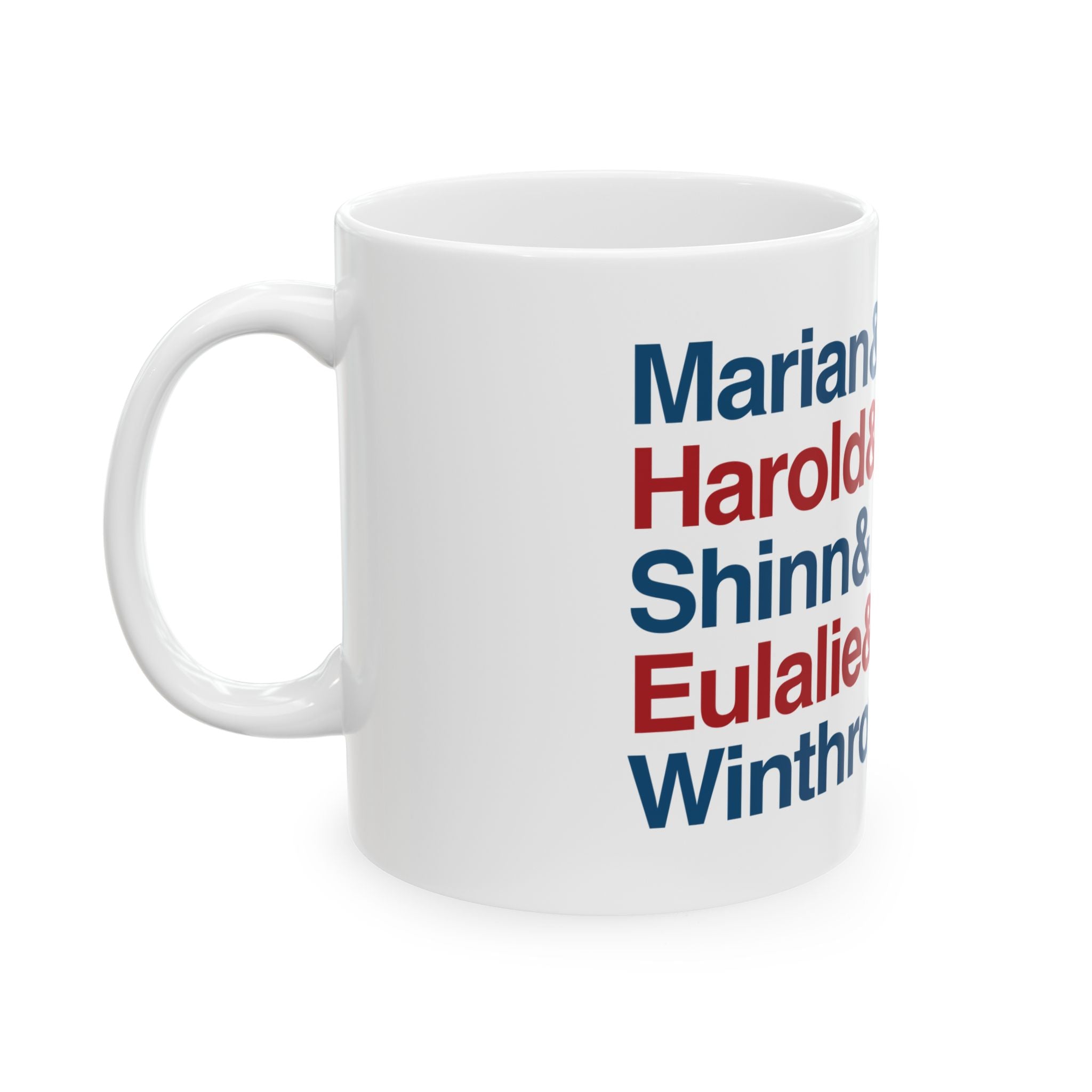 The Music Man Mug - Harold Hill, Marian Paroo Names List Coffee Mug | Seventy-Six Trombones Theatre Gift, 11oz/15oz