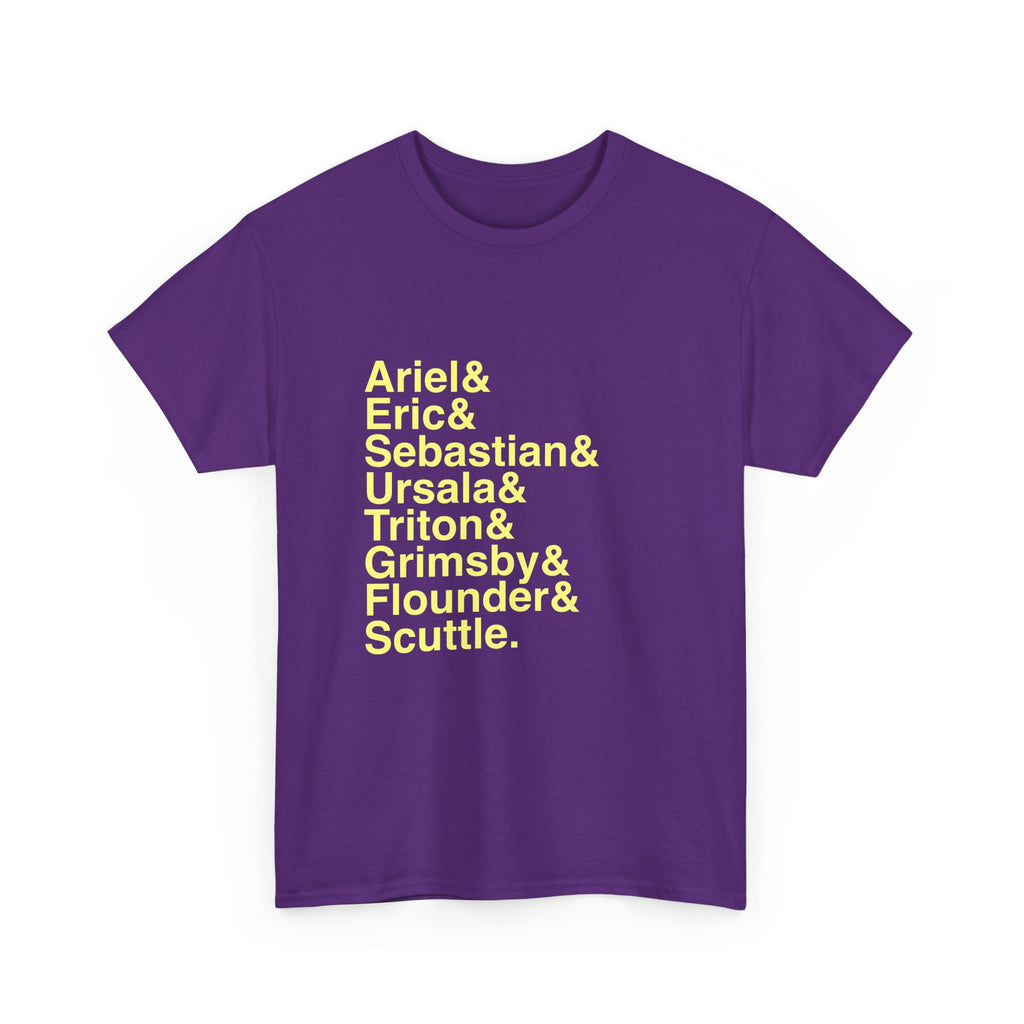 The Little Mermaid T-Shirt - Ariel, Ursula, Sebastian Names List Tee | Disney Broadway Musical Gift, Part of Your World