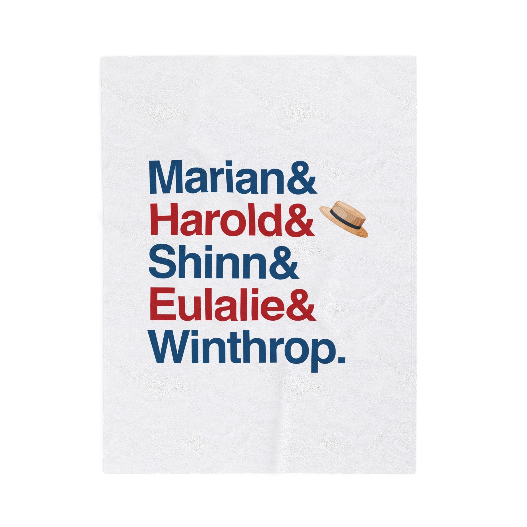 Into the Woods Blanket - Sondheim Musical Names List Throw | Cozy Fairy Tale Gift, Witch, Baker Home Decor