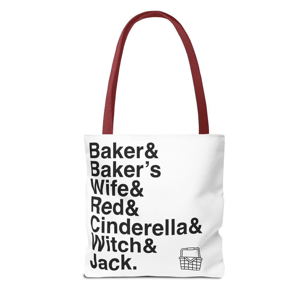 Into the Woods Tote Bag - Sondheim Musical Names List Bag | Baker, Witch, Giant Broadway Gift, Durable Canvas