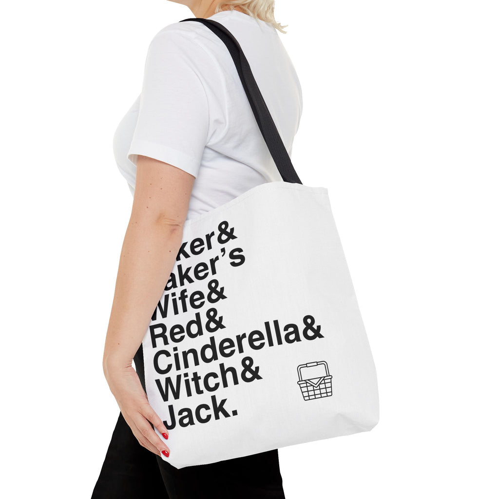 Into the Woods Tote Bag - Sondheim Musical Names List Bag | Baker, Witch, Giant Broadway Gift, Durable Canvas