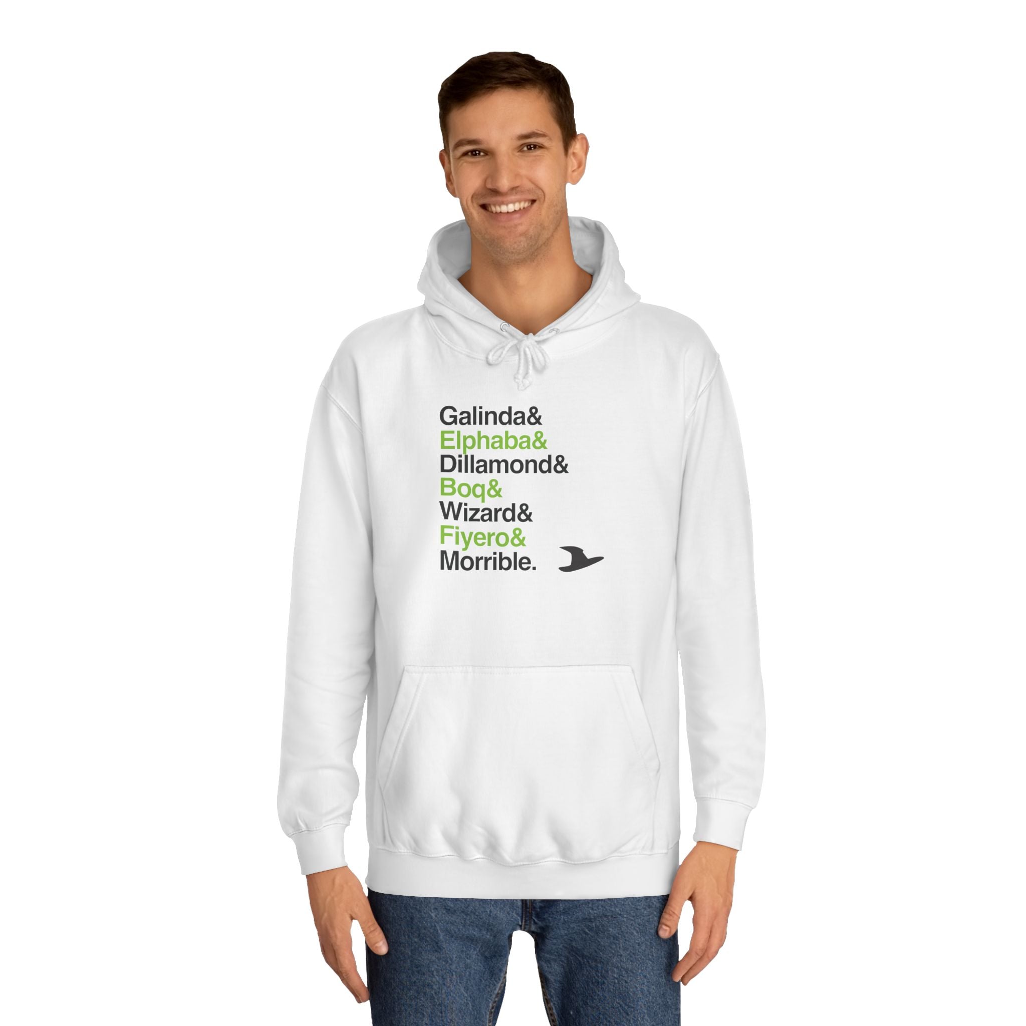 Wicked Broadway Hoodie - Elphaba, Glinda Names List Apparel | Defying Gravity Musical Gift (Unisex)