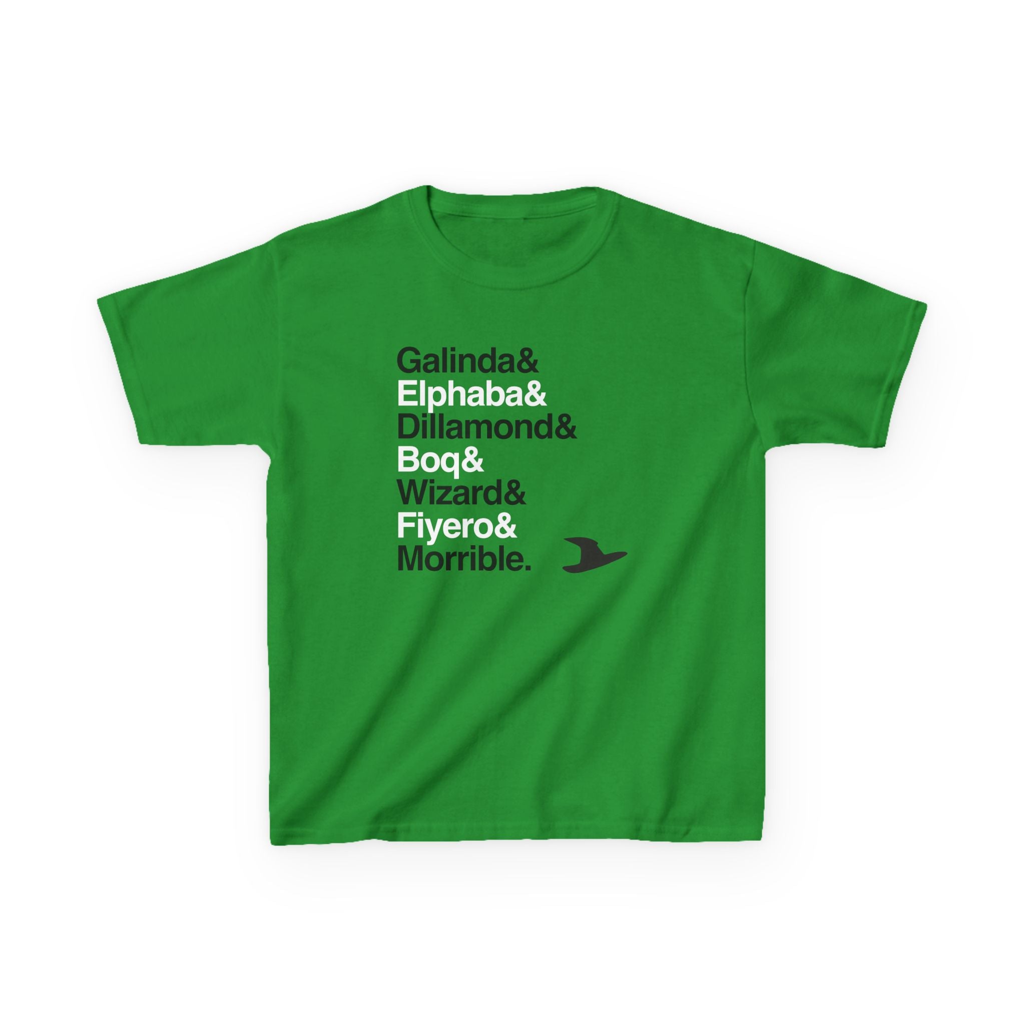 KIDS Wicked T-Shirt - Elphaba, Glinda, Defying Gravity Names List Tee | Broadway Musical Gift, Popular Witch Fan Apparel