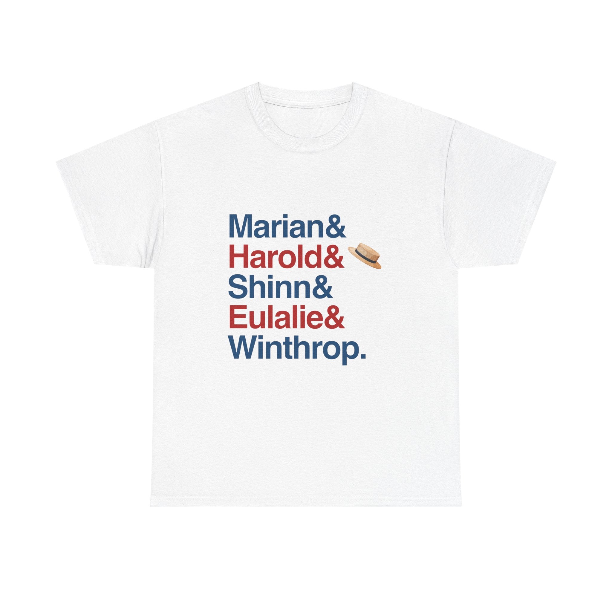 The Music Man T-Shirt - Harold Hill, Marian Paroo Names List Tee | Seventy-Six Trombones Broadway Musical Gift