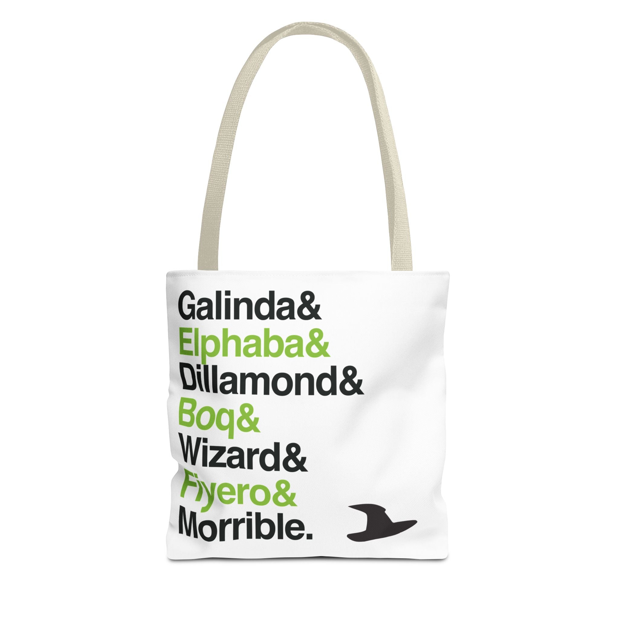 Wicked Tote Bag - Elphaba, Glinda Names List Bag | Defying Gravity Broadway Musical Gift, Durable Canvas