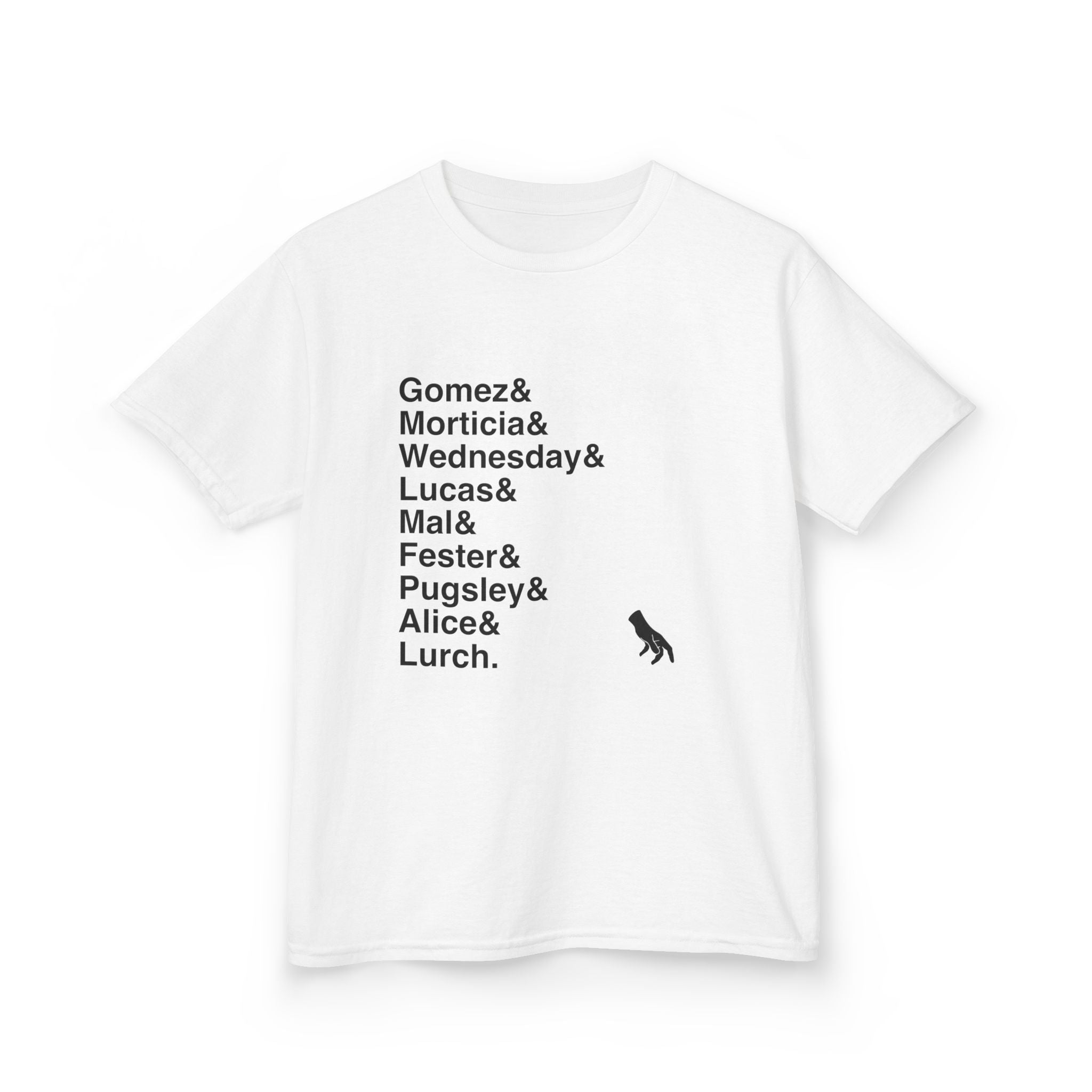 KIDS The Addams Family Musical T-Shirt - Names List Tee | Broadway Gift, Wednesday, Morticia, Gomez, Theatre Fan Apparel