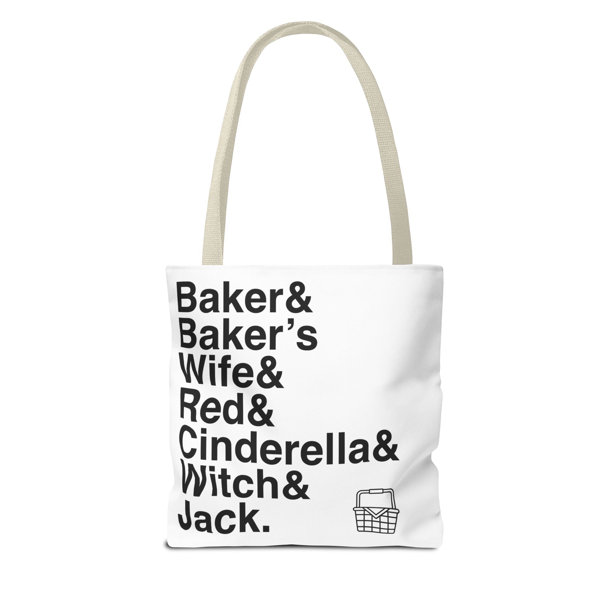 Into the Woods Tote Bag - Sondheim Musical Names List Bag | Baker, Witch, Giant Broadway Gift, Durable Canvas