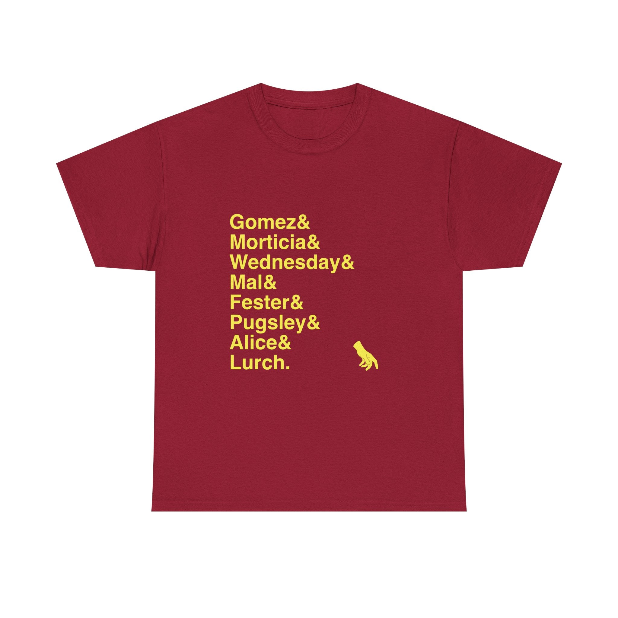 The Addams Family Musical T-Shirt - Names List Tee | Broadway Gift, Wednesday, Morticia, Gomez, Theatre Fan Apparel