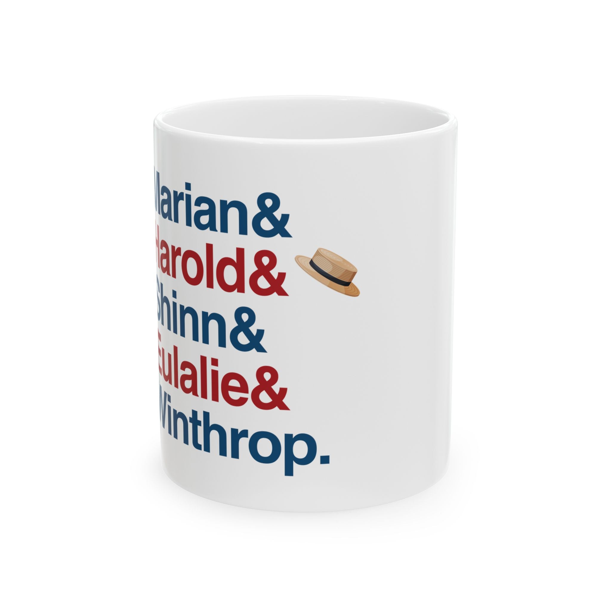 The Music Man Mug - Harold Hill, Marian Paroo Names List Coffee Mug | Seventy-Six Trombones Theatre Gift, 11oz/15oz